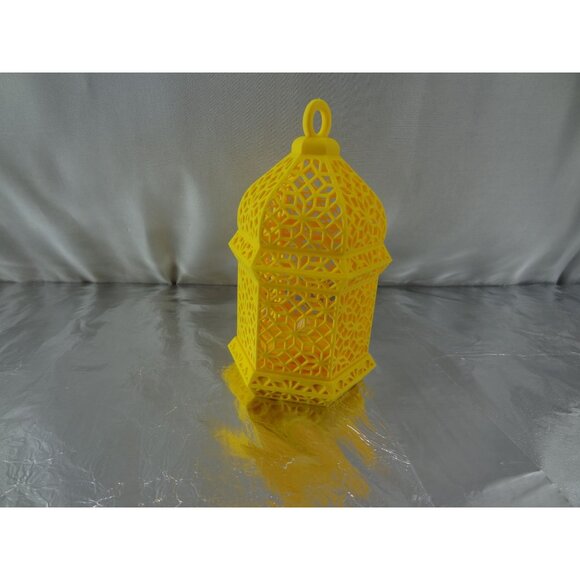 Yellow Moroccan Style tea light LED Decorative Lantern - Picture 9 of 11